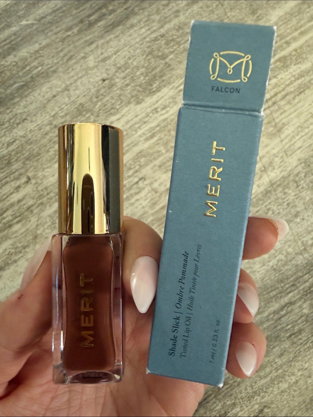 MERIT Shade Slick Tinted Lip Oil — Brown